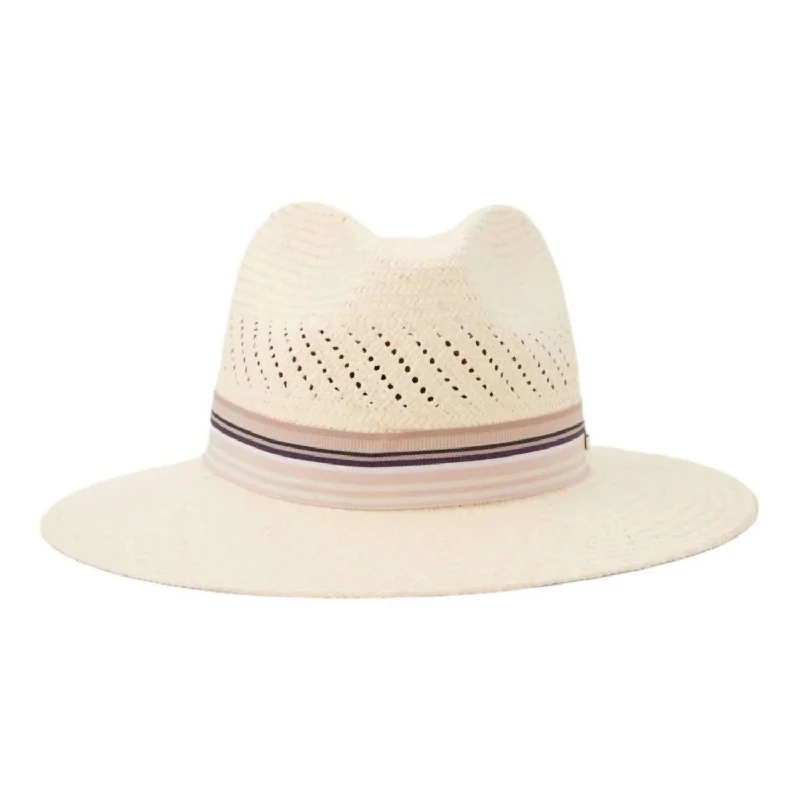 Palms Fedora Hat In Light Natural