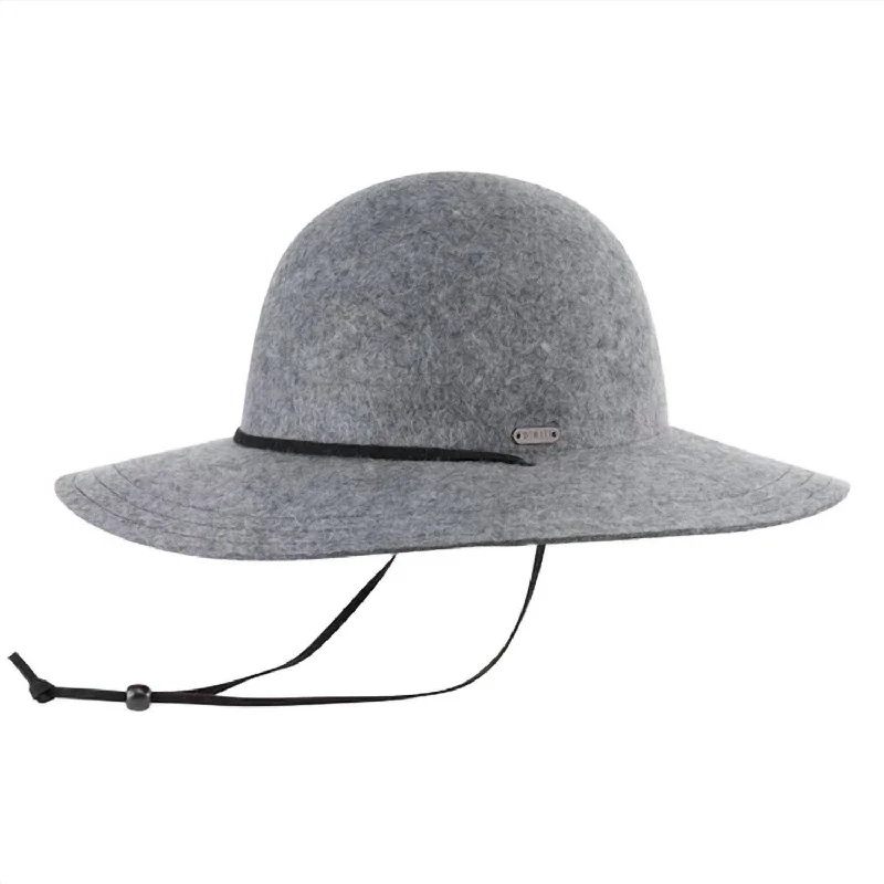 Women's Tegan Wide Brim Hat In Grey