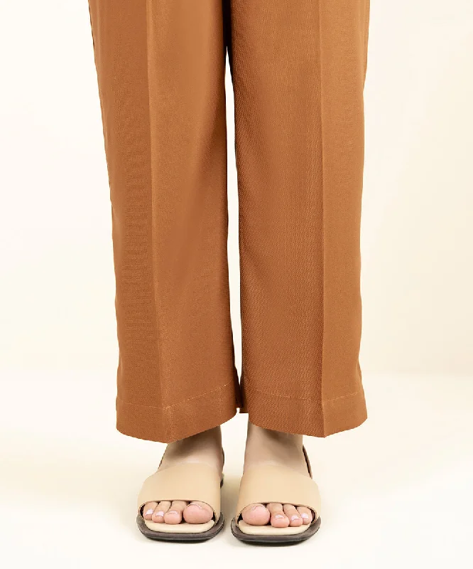 Solid Bedford Straight Pants