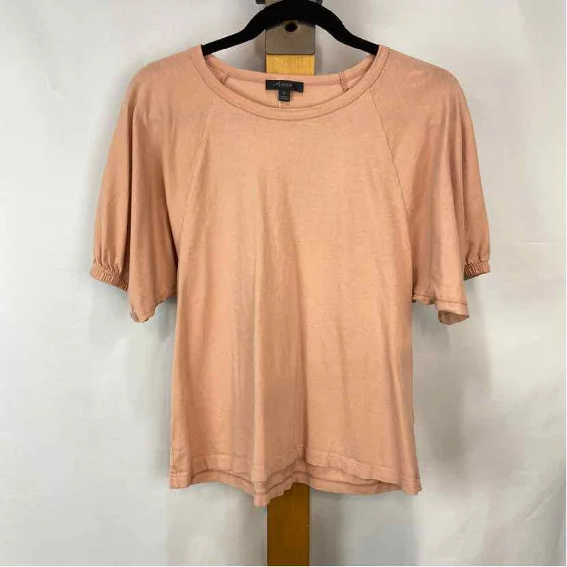 J Crew Women's Size S Blush Solid Short Sleeve Shirt