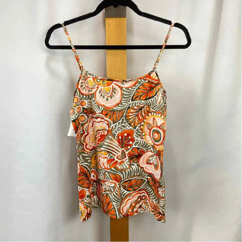 Loft Women's Size S Orange Print Tank