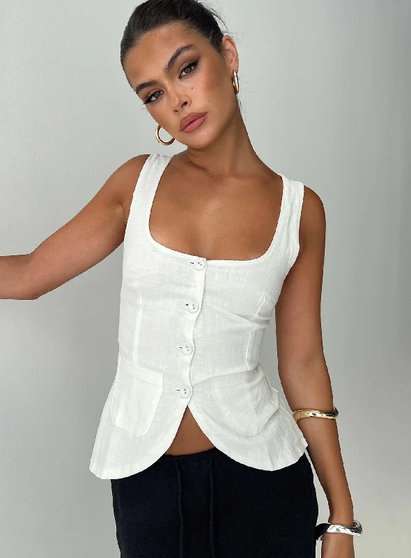 Spirito Vest Top White