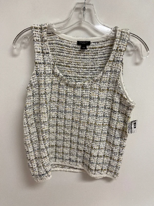 Top Sleeveless By Ann Taylor In Cream, Size: S