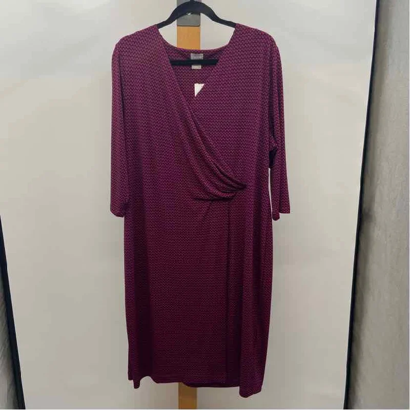 Chico's Women's Size XL Magenta Circles Dress