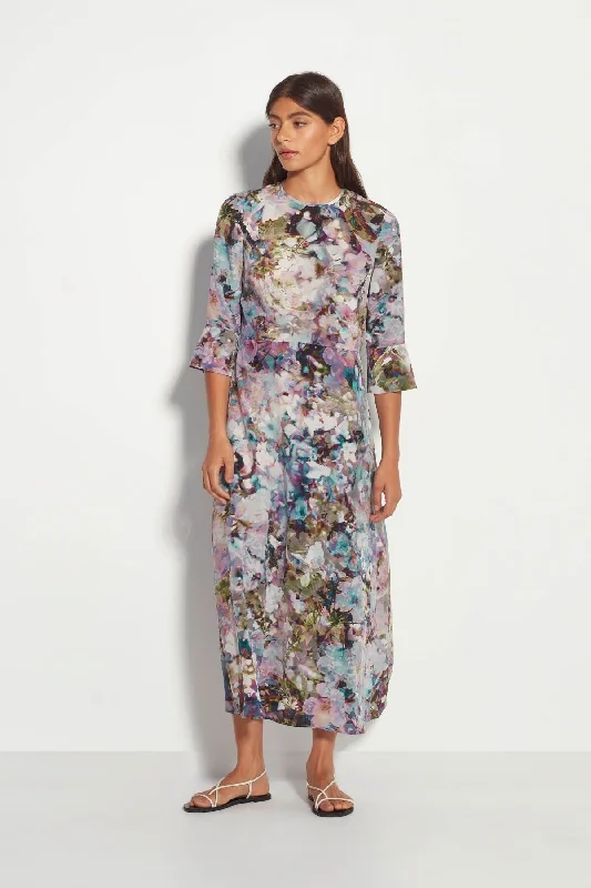 Juliette Hogan Rosie Dress - Azure Blossom Silk