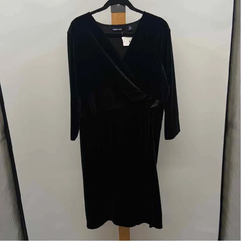 Lands End Women's Size 1X Black Solid Dress