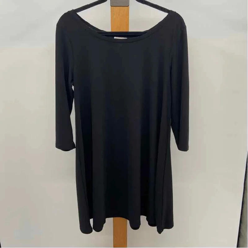 leith Women's Size M Black Solid Dress