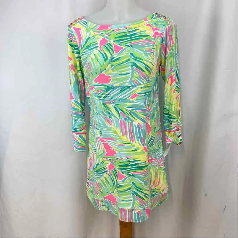 Lilly Pulitzer Women's Size S Green Palm Leaves Dress