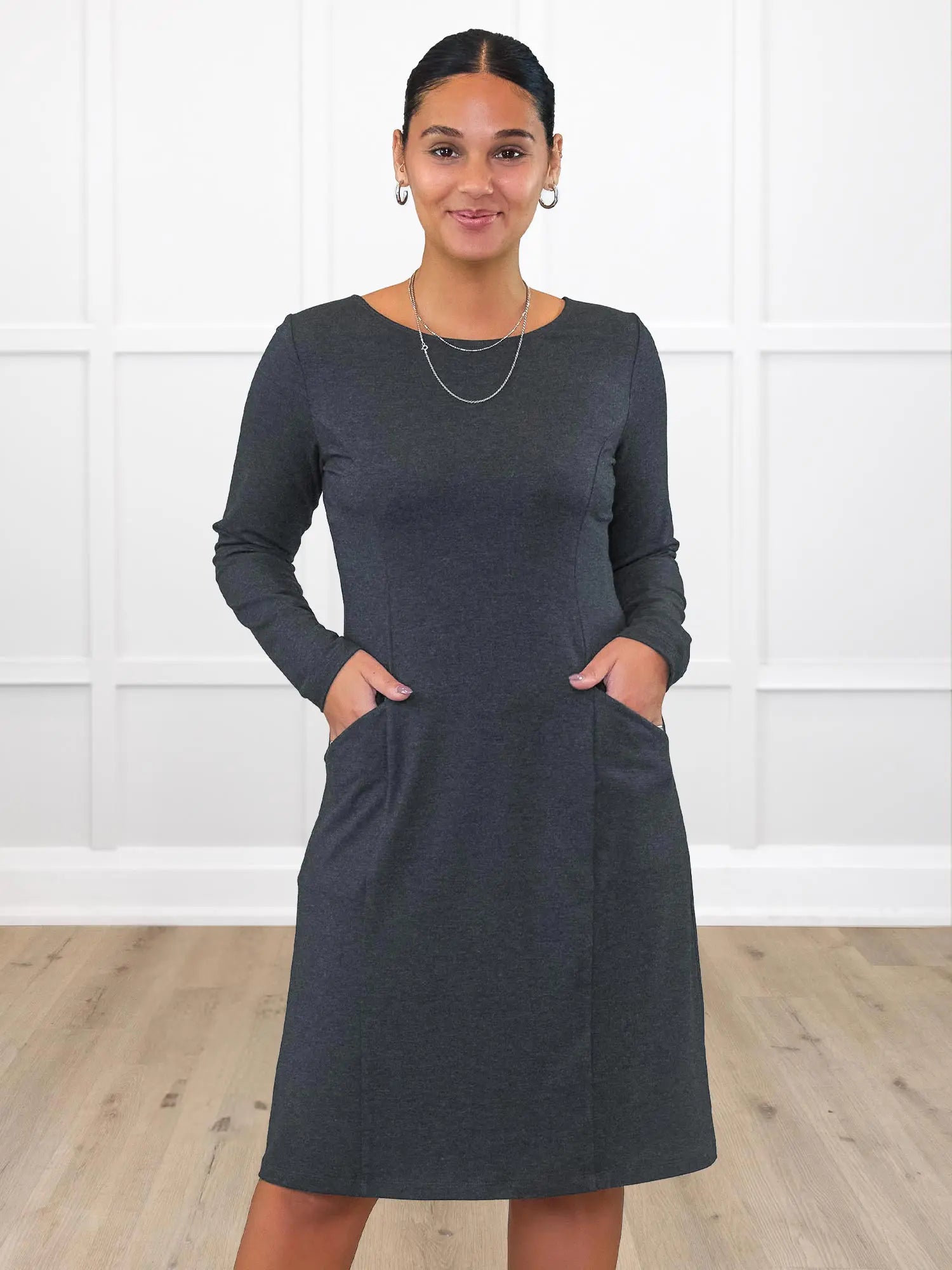 Soraya long sleeve scoop neck dress