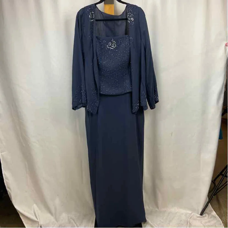 Unbranded Women's Size 24 Navy Beaded Gown/Evening Wear