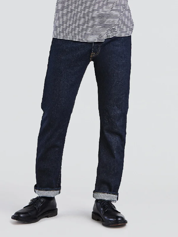 Men's 501 Blue Regular Fit Button Fly Jeans