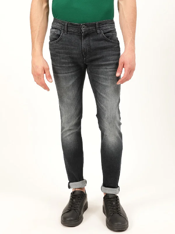 Antony Morato Men Grey Super Skinny Fit Heavy Fade Jeans