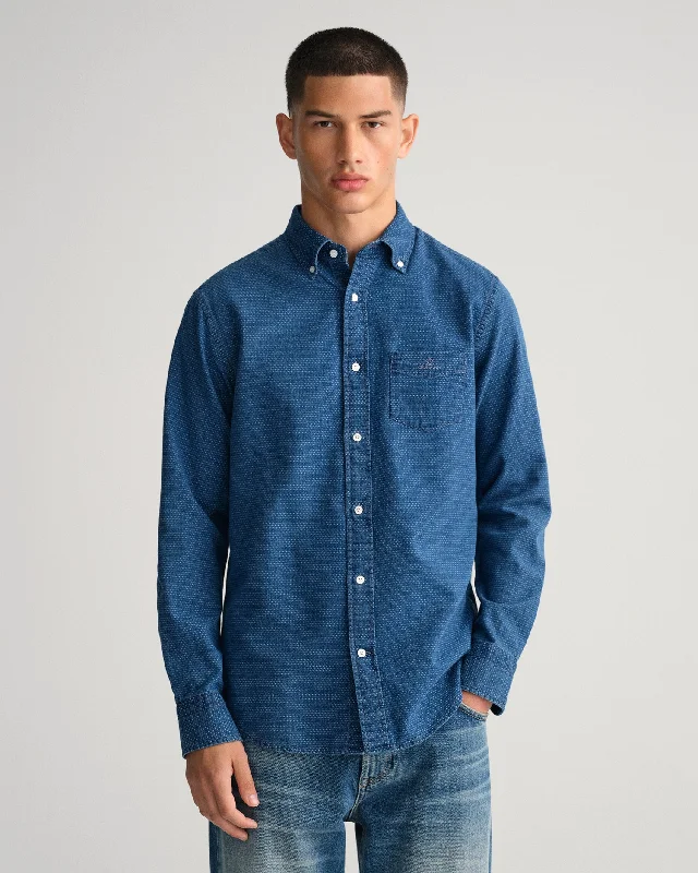 Gant Men Blue Classic Casual Shirt