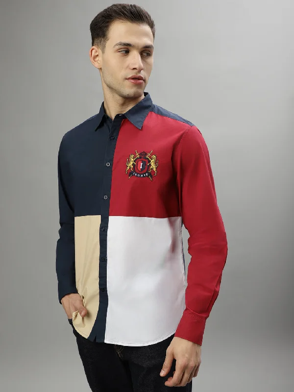 Iconic Multi Color Fashion Logo Regular Fit Shirt