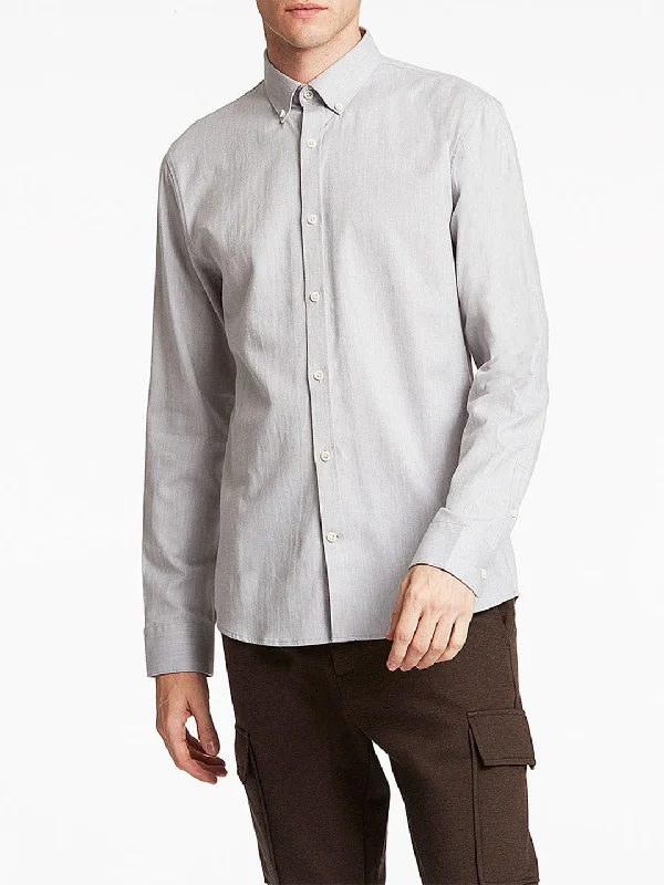 Lindbergh Grey Striped Slim Fit Shirt