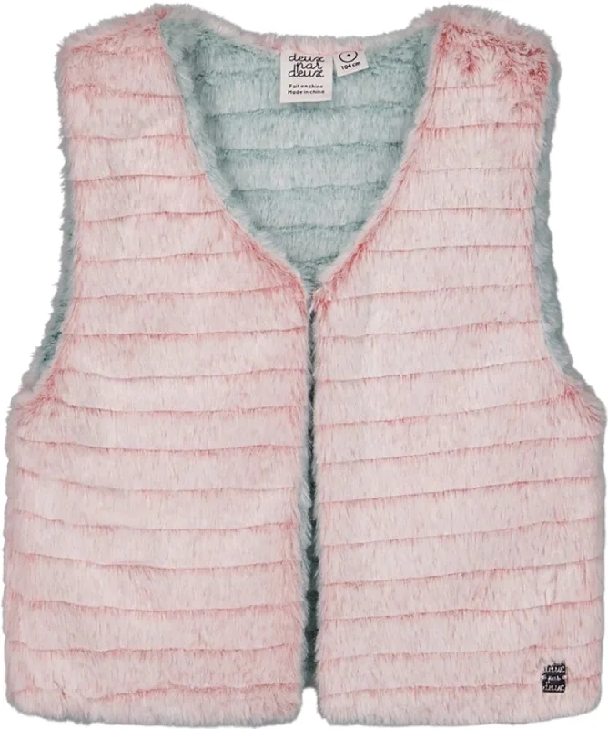 Reversible Faux Fur Vest - Little Girl|-|Veste réversible en fausse fourrure - Petite fille