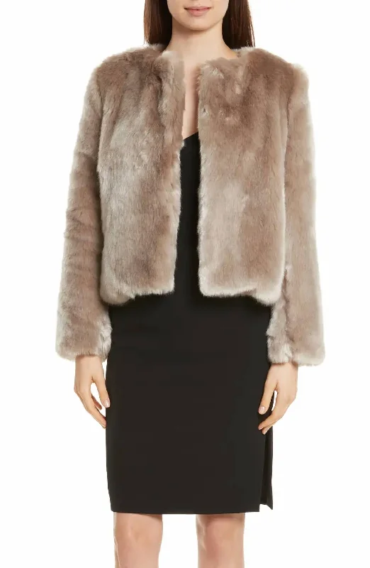 Faux Fur Jacket In Mink