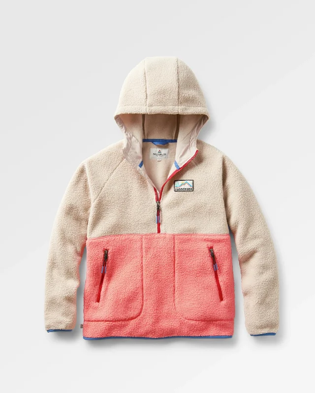 Maine 2.0 Half Zip Recycled Sherpa Fleece - Shell Pink