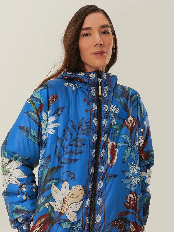 Reversible Puffer Jacket in Cashew Mandala