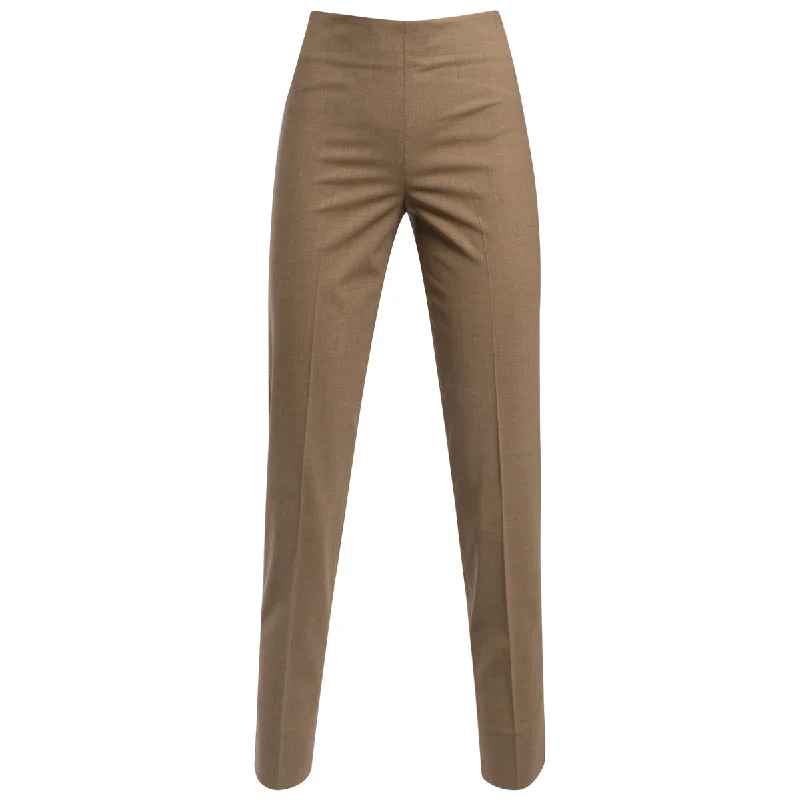 Classic Side Zip L/W Wool Pant in Camel