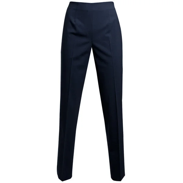 Classic Side Zip L/W Wool Pant in Navy