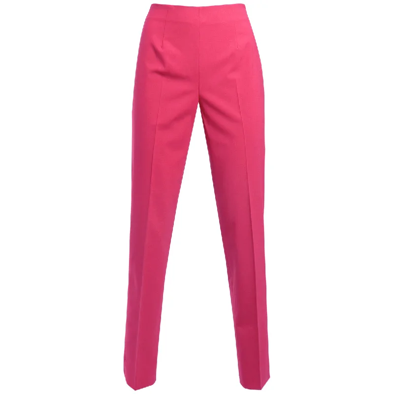 Classic Side Zip L/W Wool Pant In Raspberry