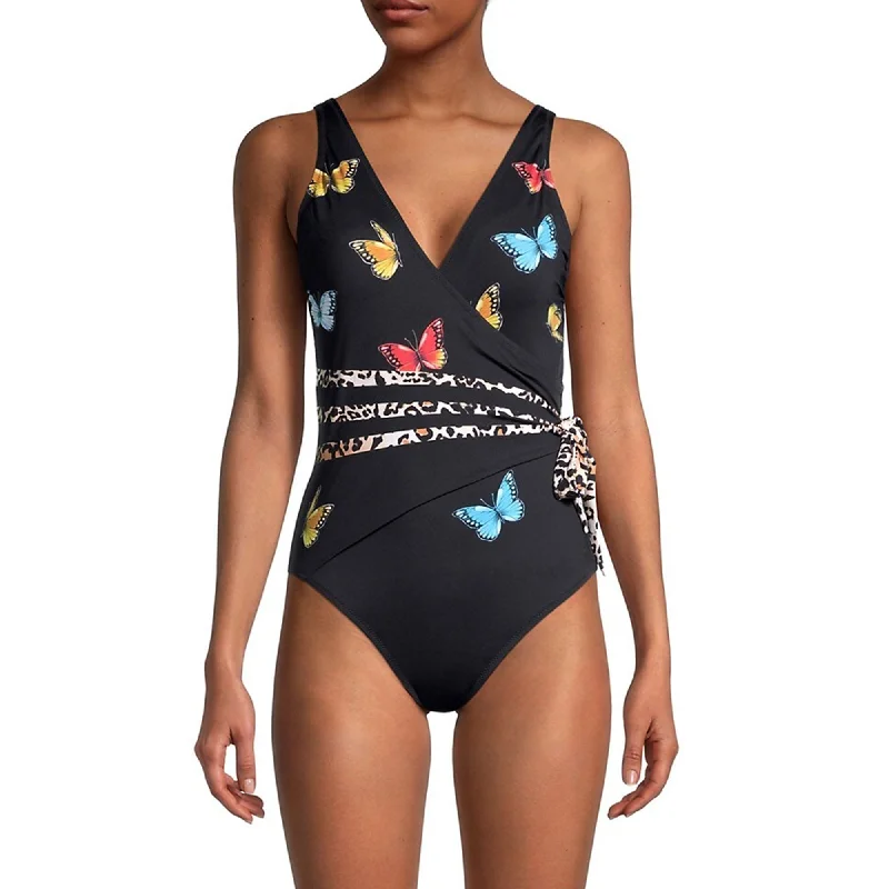 Johnny Was Women's Monarch Butterfly Print Wrap Swimsuit