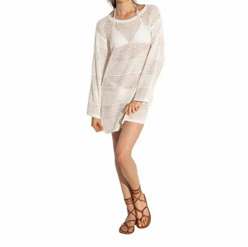 Margaux Crochet Tunic In White