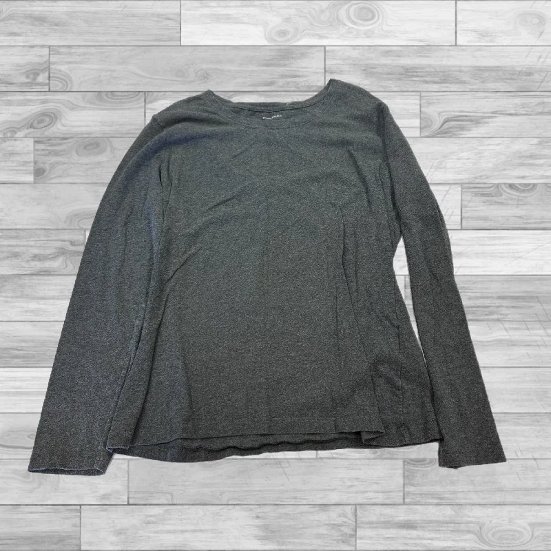 Top Long Sleeve Basic By Banana Republic In Grey, Size: L