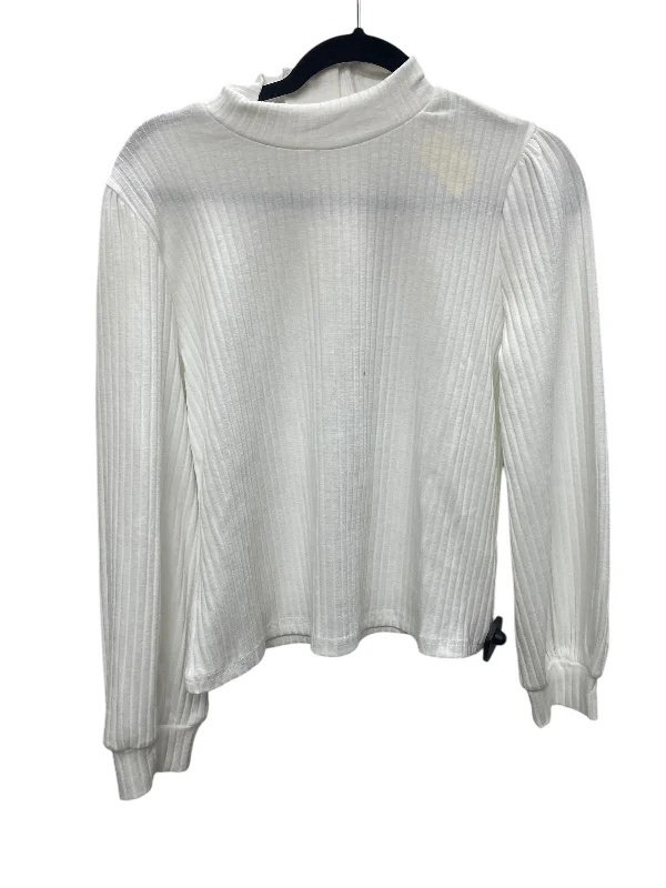 Top Long Sleeve Basic By Cmf In White, Size: M