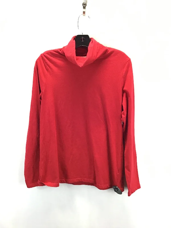 Top Long Sleeve Basic By Talbots In Red, Size: L