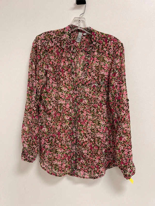 Top Long Sleeve By Kut In Floral Print, Size: S