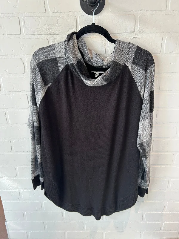 Top Long Sleeve By Maurices In Black & Grey, Size: L