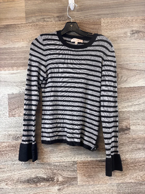 Top Long Sleeve By Philosophy In Black & Grey, Size: L