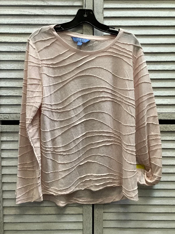 Top Long Sleeve By Simply Vera In Pink, Size: Xl