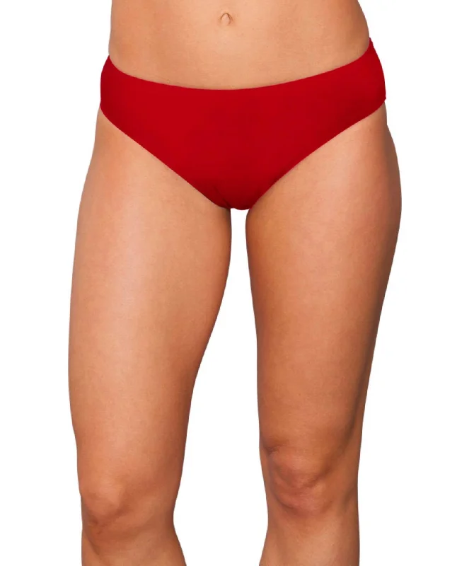 Women's Hipster Swim Bottom In Red