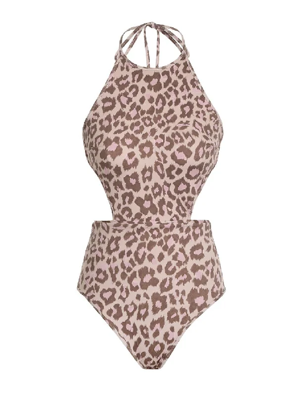 Zimmermann Jude Cut Out Halter 1 Pc Leopard