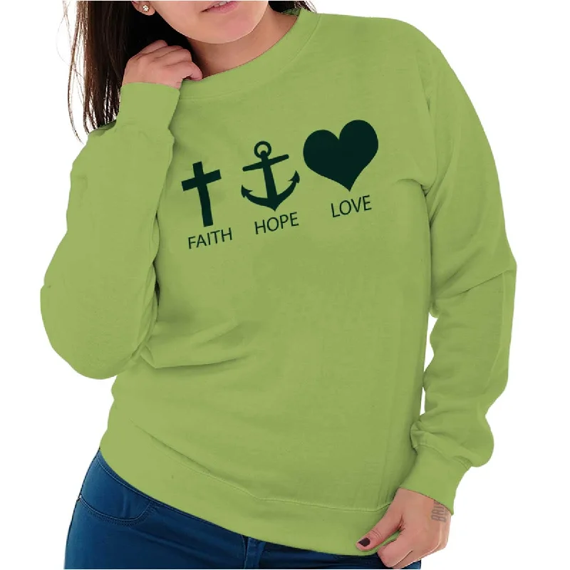 Faith Anchor Love Crewneck Sweatshirt