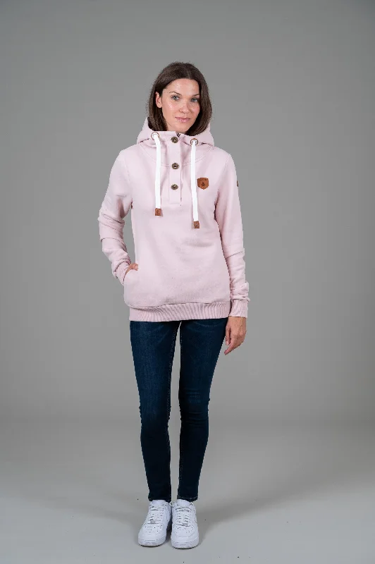 Jas Sepia Rose Button Neck Hoodie