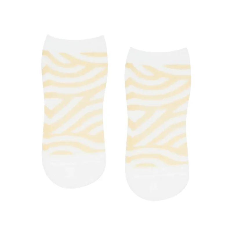 Classic Low Rise Grip Socks - Monochrome Swirl  (Barre / Pilates)