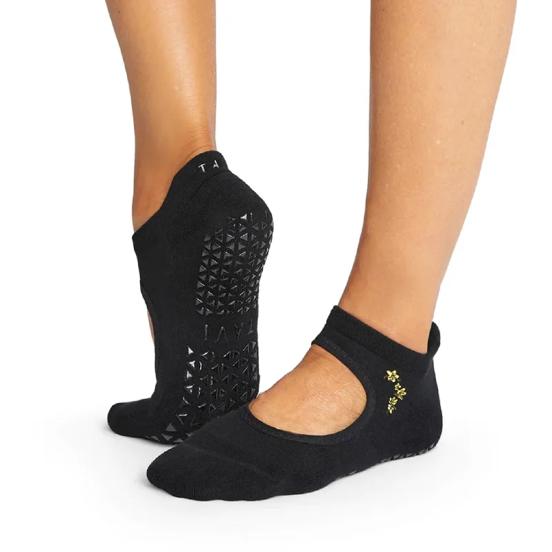 Emma Grip Socks - Ebony Flourish (Pilates / Barre)