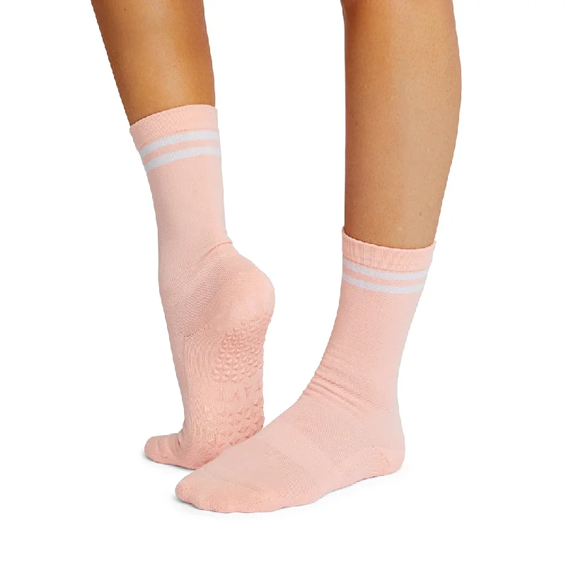 Jess Crew Grip Socks - Rose Quartz (Barre/Pilates)