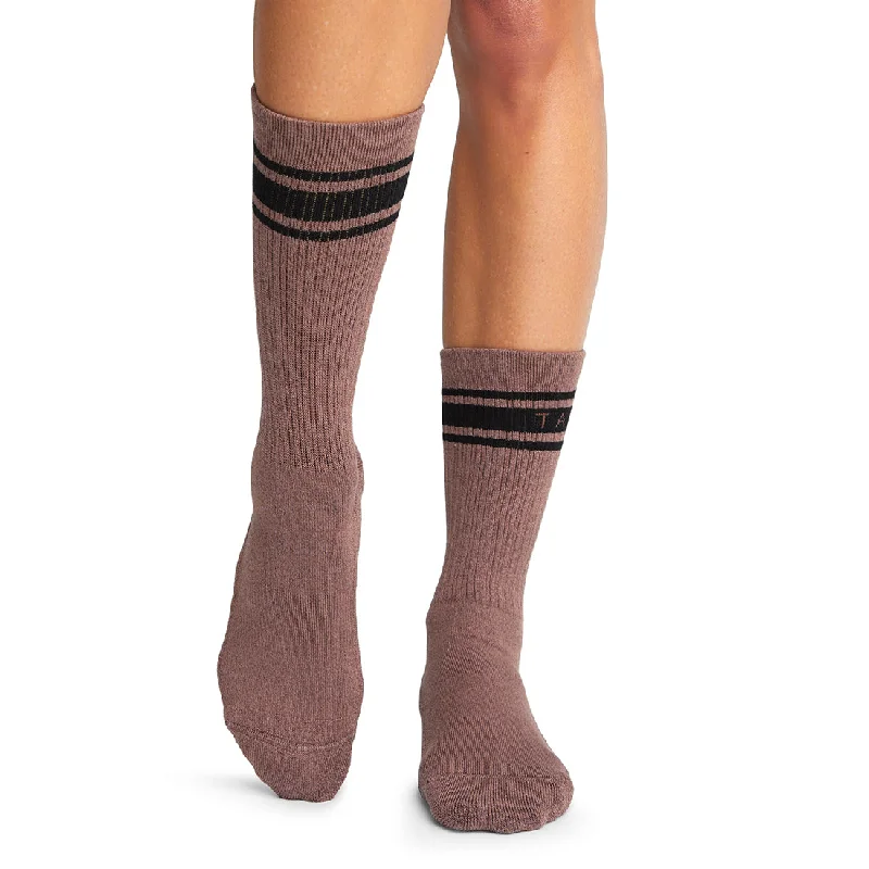 Kai Crew Grip Socks - Clove Stripes (Pilates / Barre)