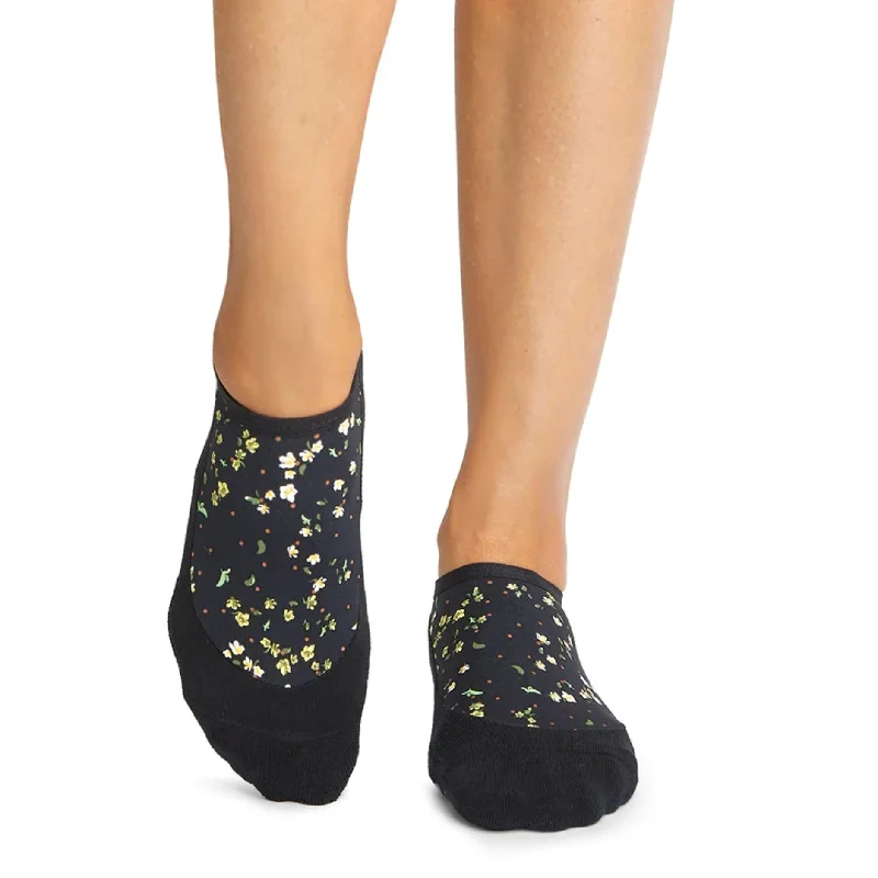 Maddie Grip Socks - Ebony Flourish (Pilates / Barre)