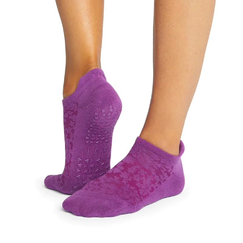 Savvy Grip Socks - Violet Floral (Barre/Pilates)